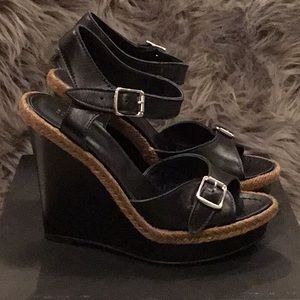 Barney’s of New York Black Leather Sandal